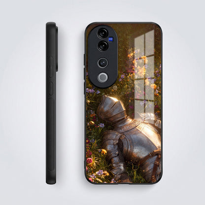 Vivo V40 Pro 5G Armored Knight Acrylic Glass Back Case