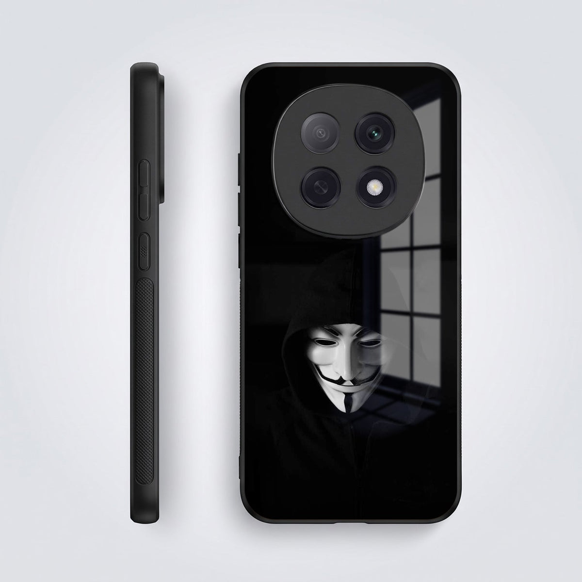 Oppo F29 Pro 5G Premium Acrylic Shockproof Glass Back Case (Dark Hacker)