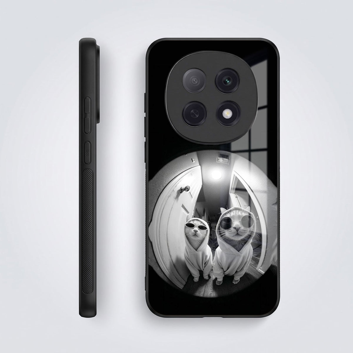 Oppo F29 Pro 5G Premium Acrylic Shockproof Glass Back Case (Purrfect Duo)