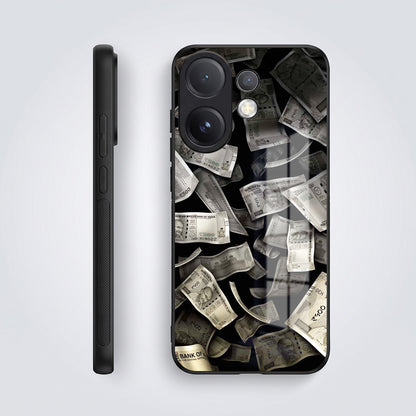 Vivo V60 5G Premium Acrylic Shockproof Glass Back Case (Money Magnet)