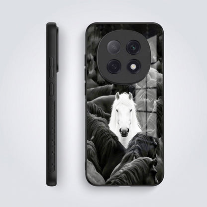 Oppo F29 Pro 5G Premium Acrylic Shockproof Glass Back Case (Mystic Stallion)