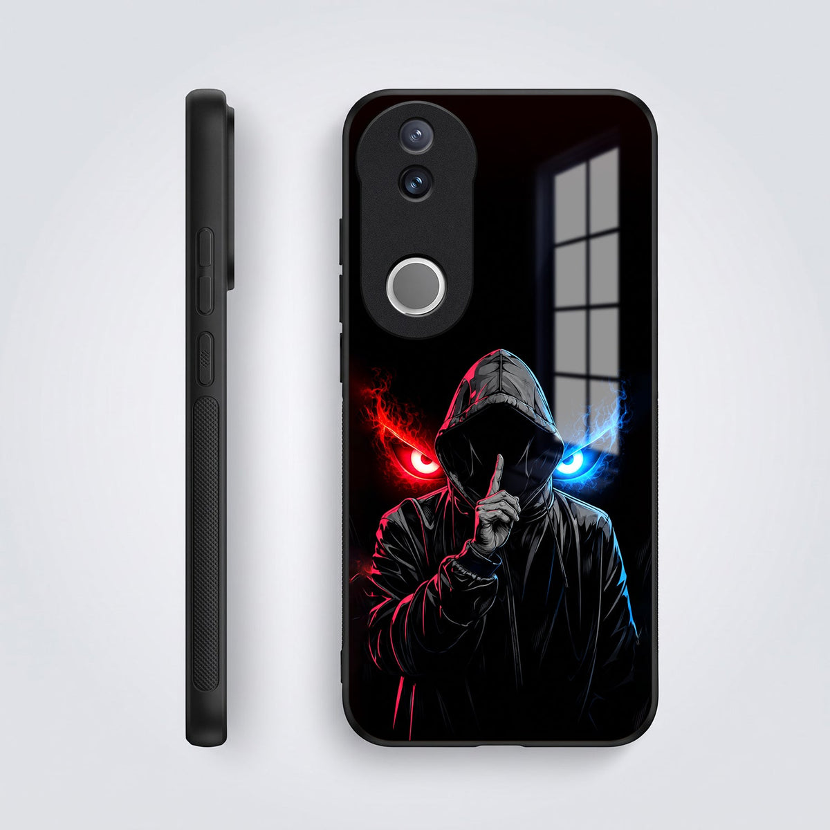 Vivo V50 5G Hooded Shadow Demon Acrylic Glass Back Case