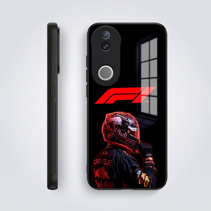 Vivo V50 5G F1 Racing Car Driver Acrylic Glass Back Case