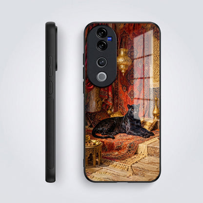 Vivo V40 Pro 5G Royal Black Panther Acrylic Glass Back Case