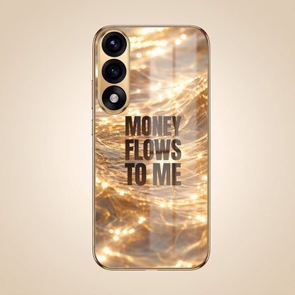 Oneplus Nord 5 5G Money Flows To Me Gold Electroplated Glass Phone Back Case