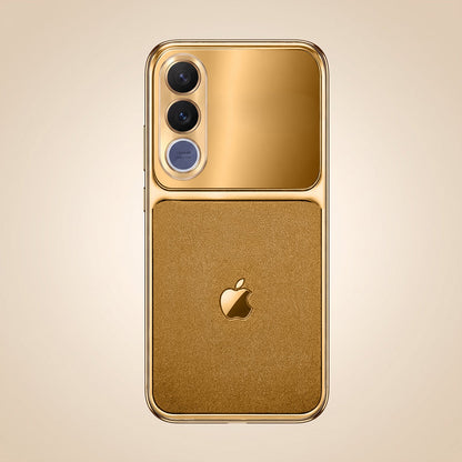 Vivo V70 FE 5G Royal Touch Apple Gold Electroplated Glass Phone Back Case