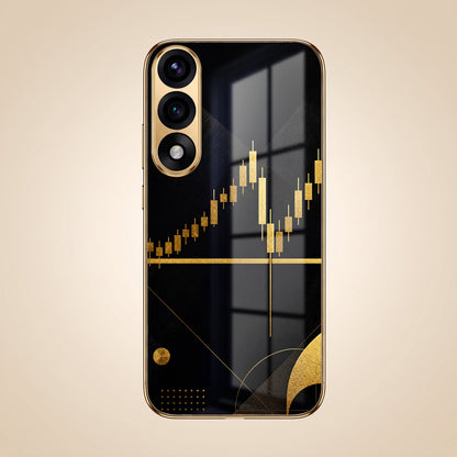 Oneplus Nord 5 5G Trading Candles Gold Electroplated Glass Phone Back Case