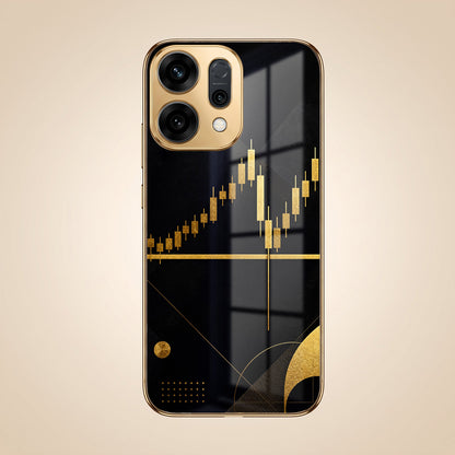 Oppo Reno 14 5G Trading Candles Gold Electroplated Glass Case