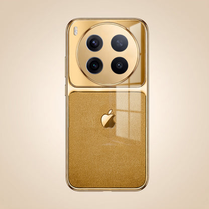 Vivo X300 Pro 5G Royal Touch Apple Gold Electroplated Glass Phone Back Case