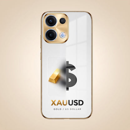 Oppo Reno 13 5G Luxury XAU/USD Gold Electroplated Glass Phone Back Case