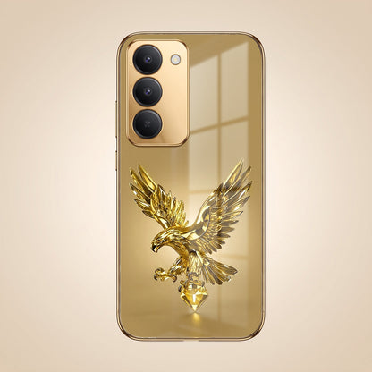 Redmi 15 5G Golden Eagle Gold Electroplated Glass Phone Back Case