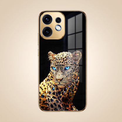 Oppo Reno 16 5G Panther Gold Electroplated Glass Phone Back Case