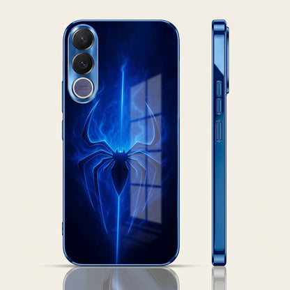 Vivo V70 FE 5G Neon Spider Blue Electroplated Glass Phone Back Case