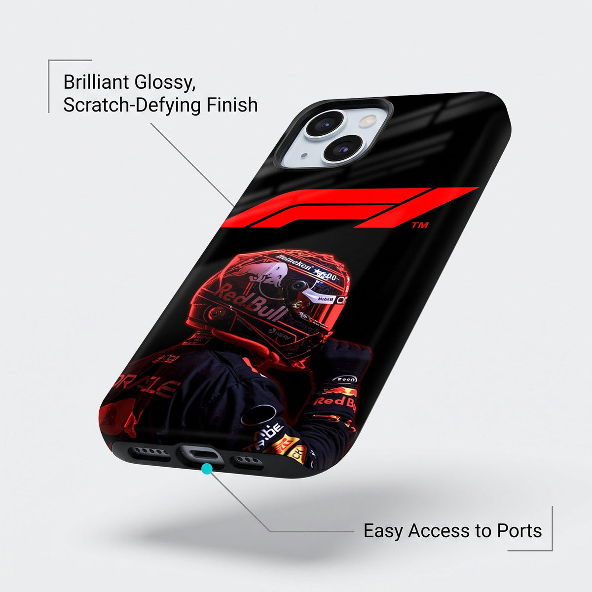 iPhone 15 5G F1 Racing Car Driver Protective Cases