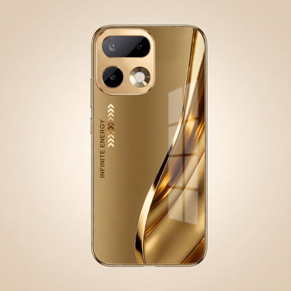 Realme 16 Pro+ 5G Luxury Infinity Energy Gold Electroplated Glass Phone Case