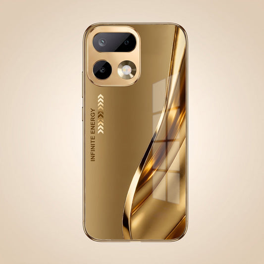 Realme 16 Pro+ 5G Luxury Infinity Energy Gold Electroplated Glass Phone Case