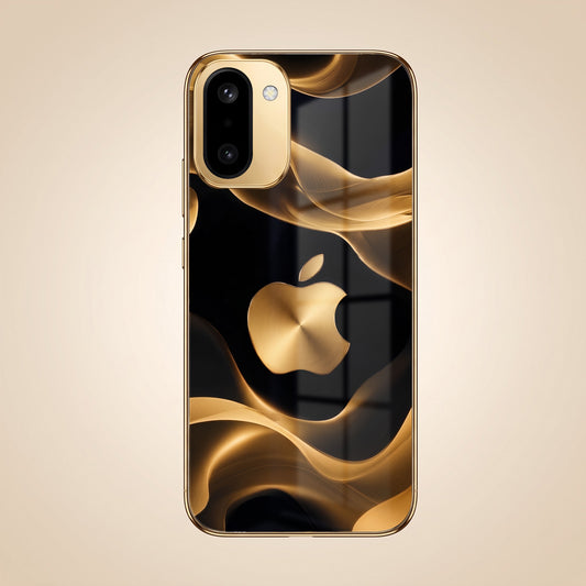 OnePlus 15R 5G Luxury Wave Gold Electroplated Glass Phone Back Case