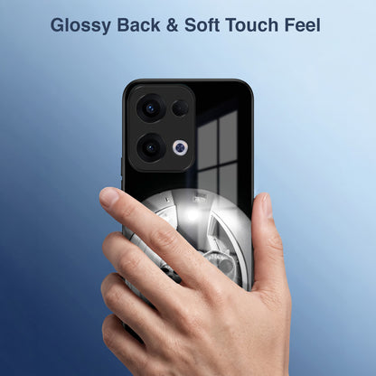 Oppo Reno 13 5G Premium Acrylic Shockproof Glass Back Case (Purrfect Duo)