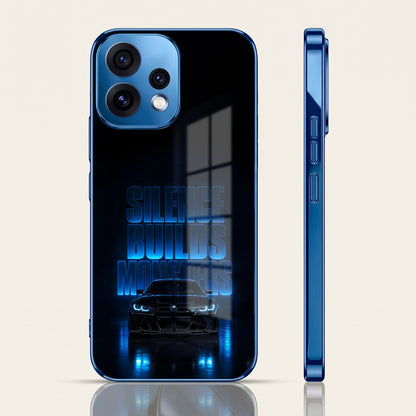 Oppo Reno 15 5G Silence Build Monsters Blue Electroplated Glass Phone Back Case