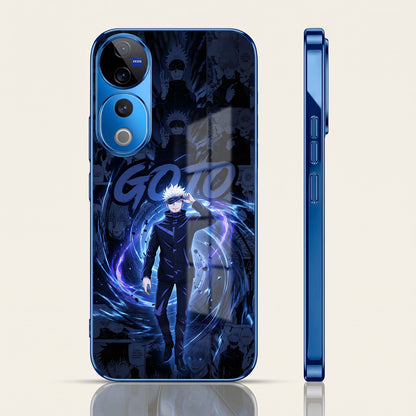 Vivo V40 Pro 5G Jujutsu Kaisen Blue Electroplated Glass Phone Back Case