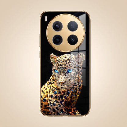 Vivo X300 Pro 5G Panther Gold Electroplated Glass Phone Back Case