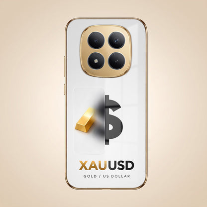 Redmi Note 15 Pro Plus 5G Luxury XAU/USD Gold Electroplated Glass Phone Back Case