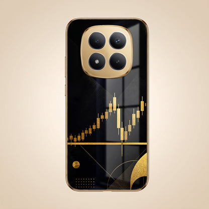 Redmi Note 15 Pro Plus 5G Trading Candles Gold Electroplated Glass Phone Back Case