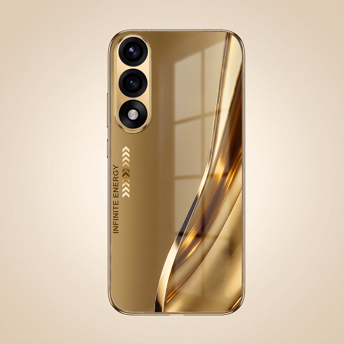 OnePlus Nord 5 5G Luxury Infinity Energy Gold Electroplated Glass Phone Case