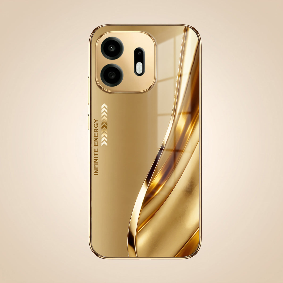 OnePlus N6 5G Luxury Infinity Energy Gold Electroplated Glass Phone Case
