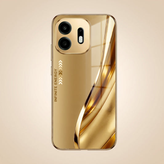OnePlus N6 5G Luxury Infinity Energy Gold Electroplated Glass Phone Case