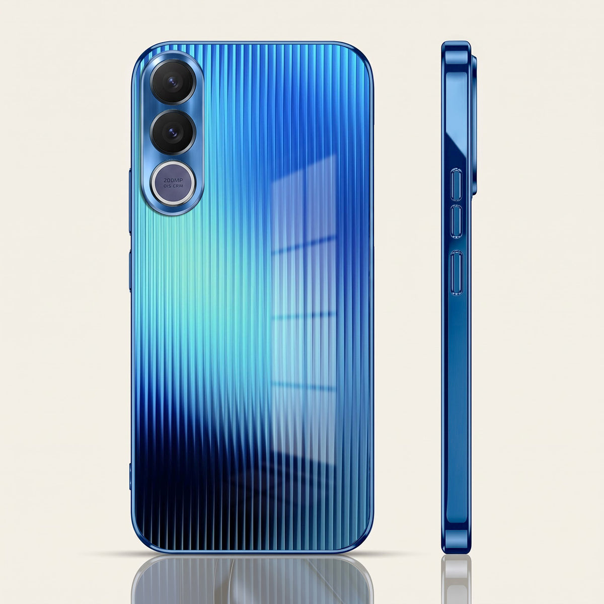 Vivo V70 FE 5G Aureon X1 Blue Electroplated Glass Phone Back Case