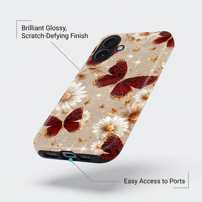 iPhone 16 5G Butterfly Floral Protective Case