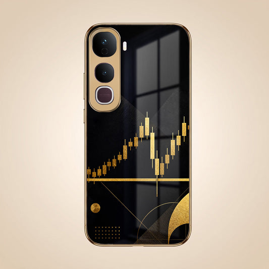 Vivo V70 FE 5G Trading Candles Gold Electroplated Glass Phone Back Case