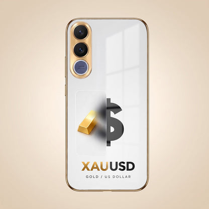 Vivo V70 FE 5G Luxury XAU/USD Gold Electroplated Glass Phone Back Case