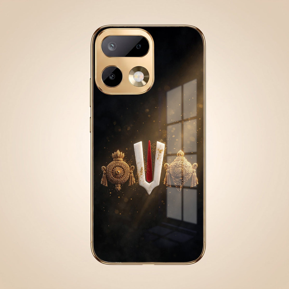 Realme 16 Pro+ 5G Royal Heritage Edition Gold Electroplated Glass Phone Back Case