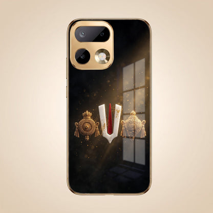 Realme 16 Pro+ 5G Royal Heritage Edition Gold Electroplated Glass Phone Back Case