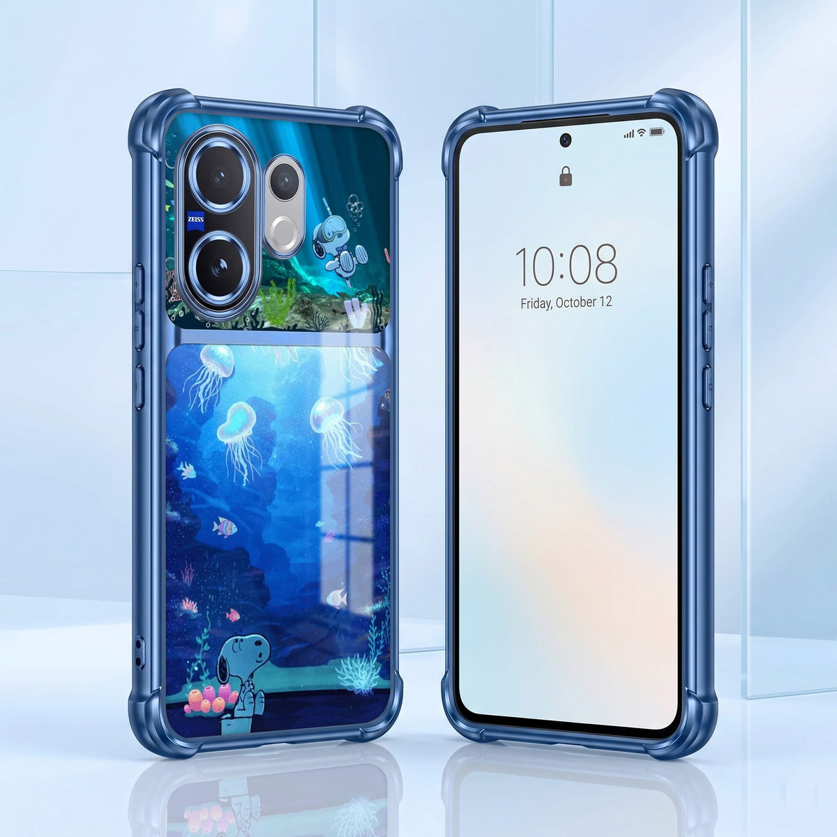 Vivo V60 5G Mystic Jellyfish Dual-Tone Transparent Airbags Case