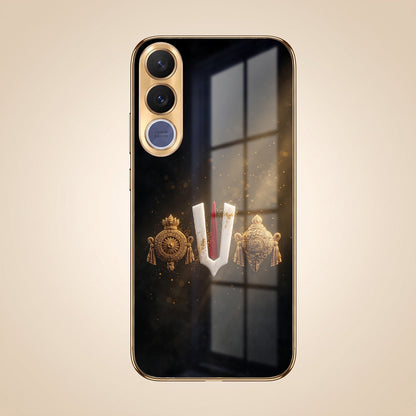 Vivo V70 Fe Royal Heritage Edition Gold Electroplated Glass Phone Back Case