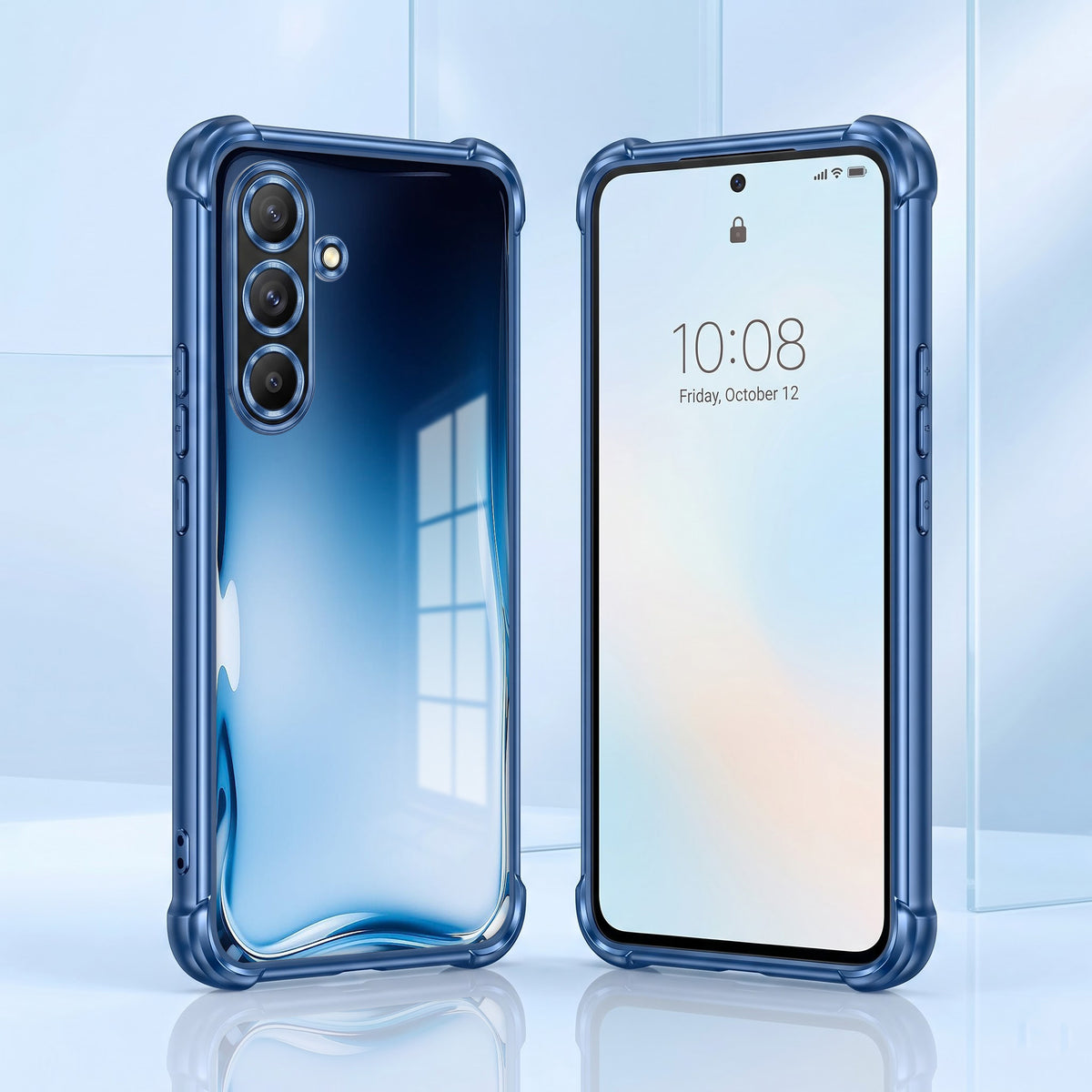 Samsung Galaxy A36 5G Premium Crystal Blue Airbags Printed Back Case