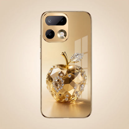 Realme 16 Pro+ 5G Golden Apple Gold Electroplated Glass Phone Back Case
