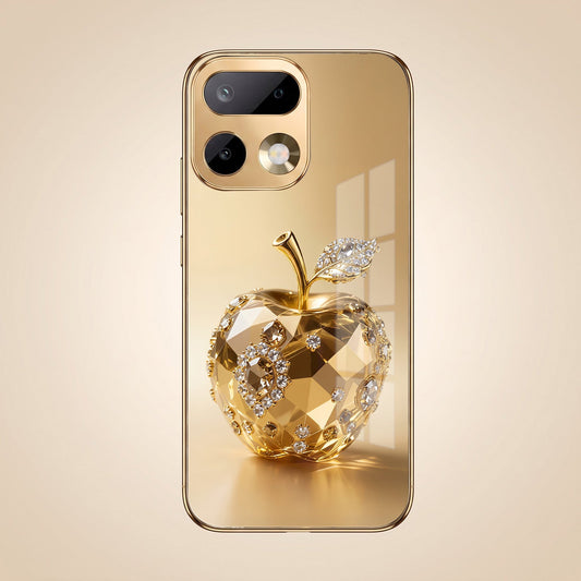 Realme 16 Pro+ 5G Golden Apple Gold Electroplated Glass Phone Back Case