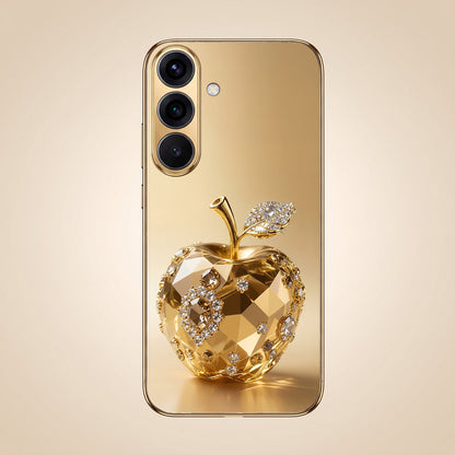 Samsung Galaxy A36 5G Golden Apple Gold Electroplated Glass Phone Back Case