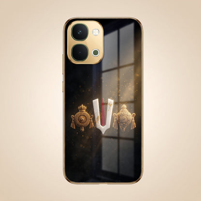 Vivo T5x 5G Royal Heritage Edition Gold Electroplated Glass Phone Back Case