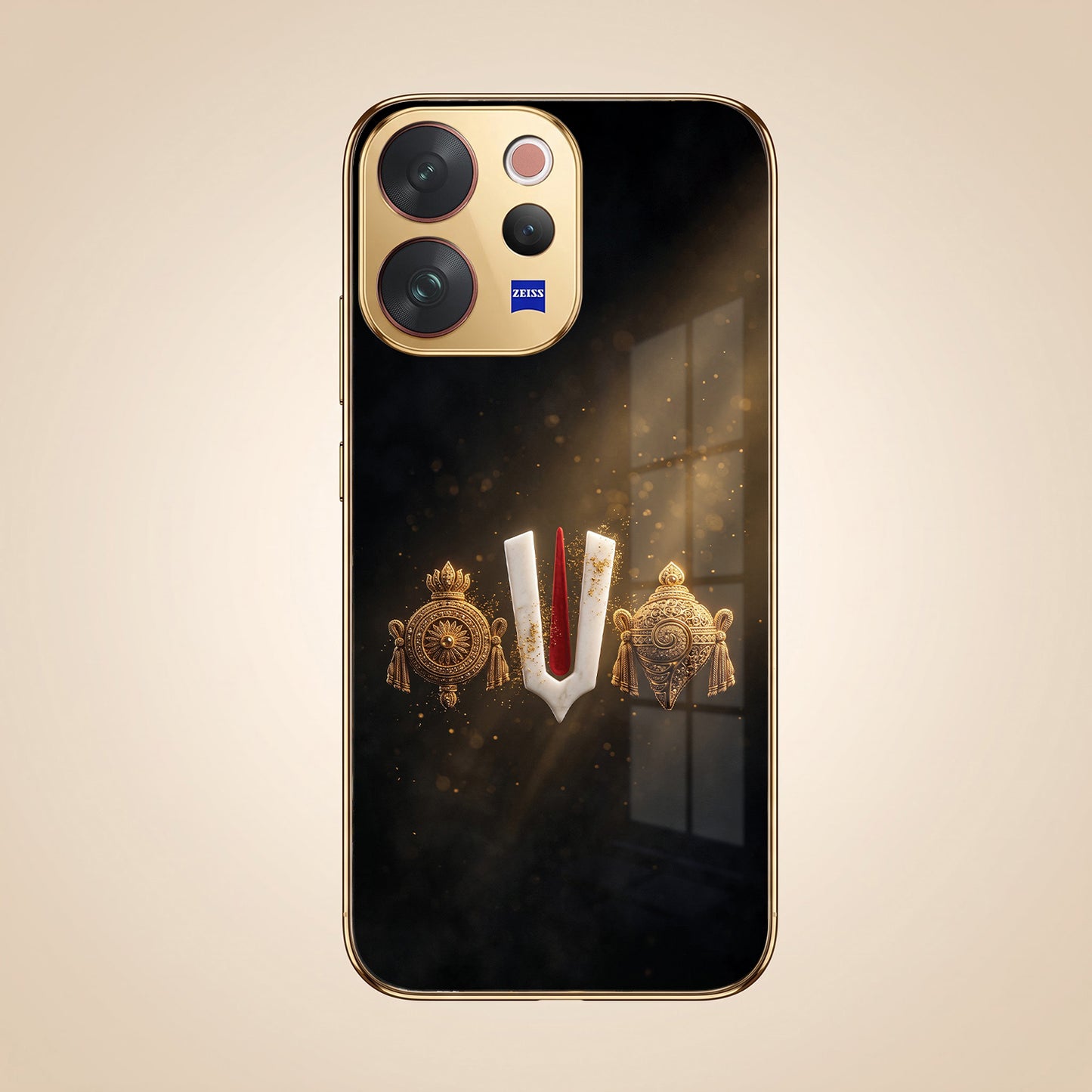 Vivo V70 5G Royal Heritage Edition Gold Electroplated Glass Phone Back Case