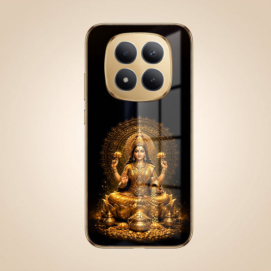 Redmi Note 15 Pro+ 5G Golden Maa Lakshmi Gold Electroplated Glass Phone Back Case