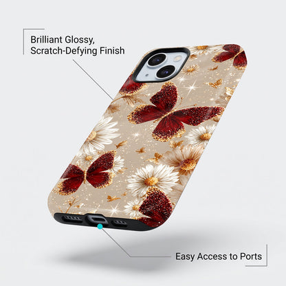 iPhone 15 5G Butterfly Floral Protective Case