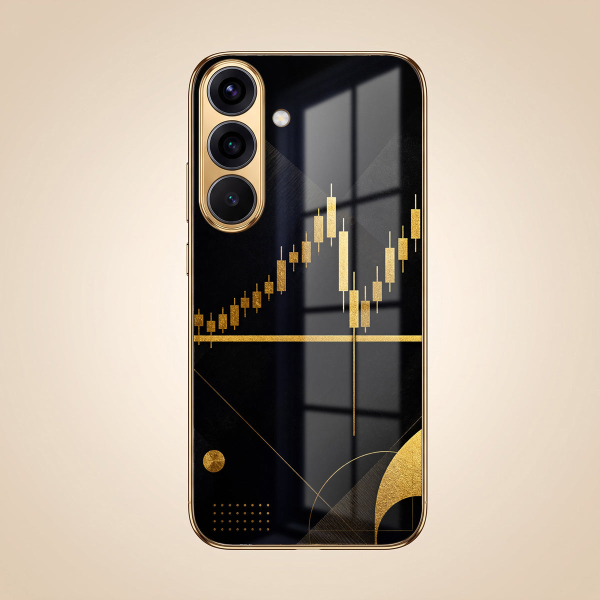 Samsung Galaxy A36 5G Trading Candles Gold Electroplated Glass Phone Back Case