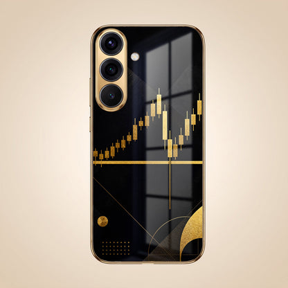 Samsung Galaxy A36 5G Trading Candles Gold Electroplated Glass Phone Back Case