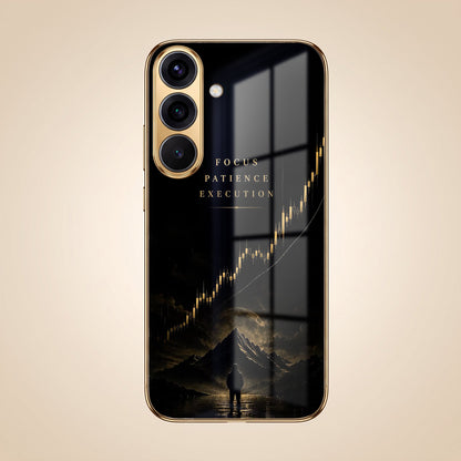 Samsung Galaxy A56 5G Trading Candles Gold Electroplated Glass Phone Back Case