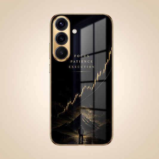 Samsung Galaxy A56 5G Focus Gold Electroplated Glass Phone Back Case